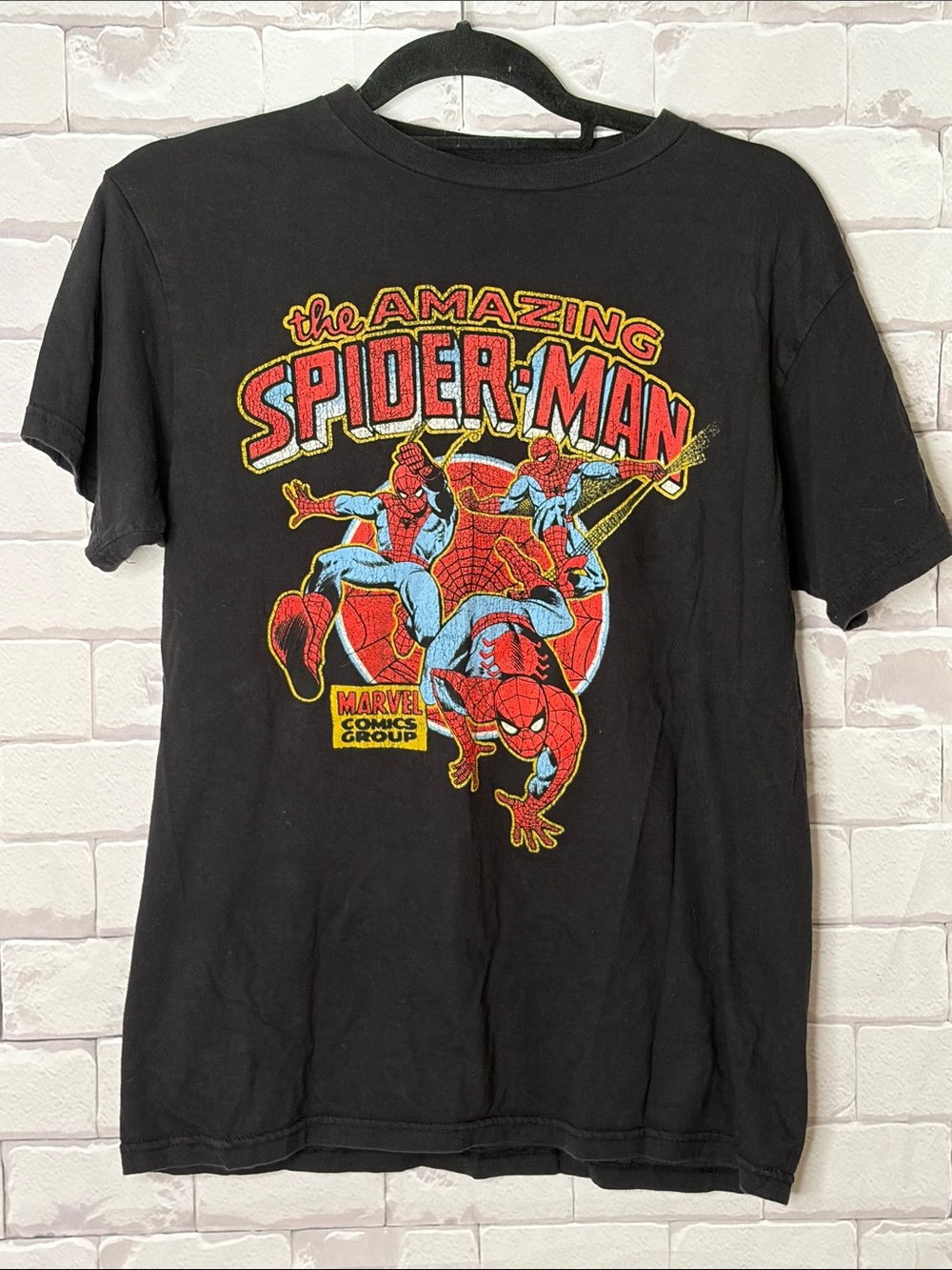 Marvel Black Short-Sleeve Spider-Man Graphic Tee